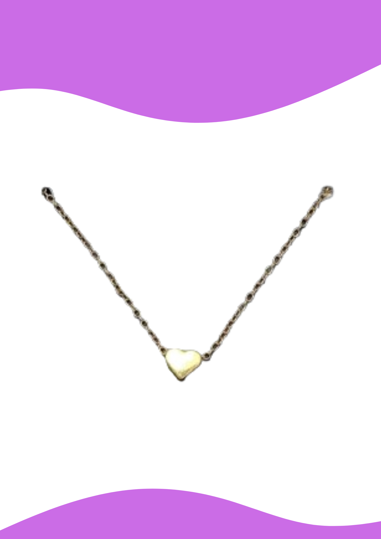Colar Dourado com Pingente de Coração Simples – Maake