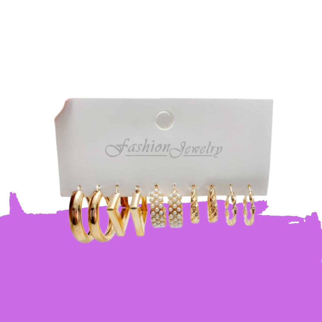 Conjunto de Argolas Variadas-Maake